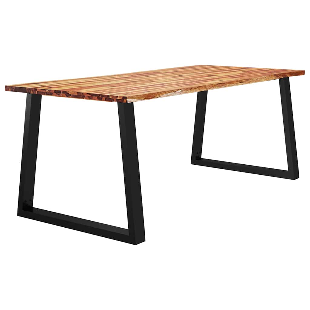 Esstisch Baumkante 140x80x75 cm Massivholz Akazie