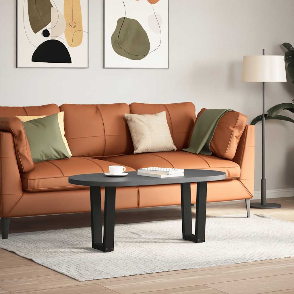 Couchtischbeine V-Form 2 Stück Schwarz 30x(30-31,3) cm Stahl