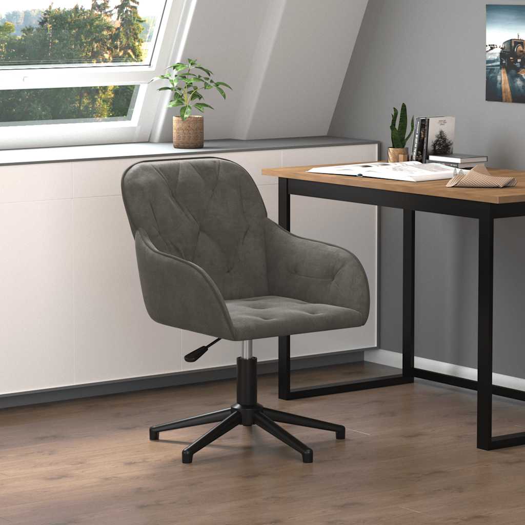 Bürostuhl Drehbar Blau Samt