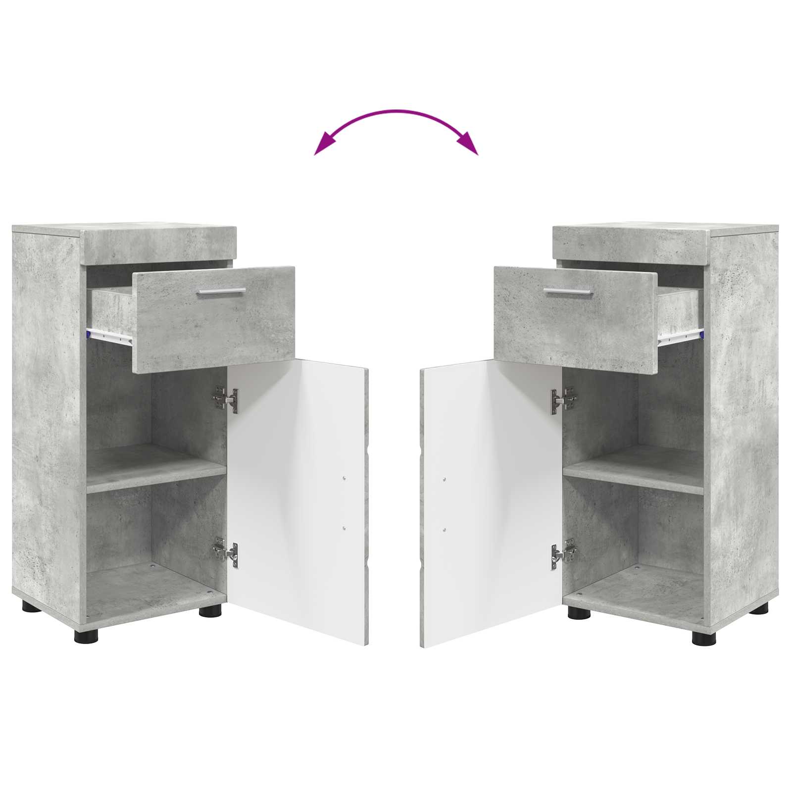 Badezimmermöbel-Set TULUM 2 pcs Weiß 60 x 34 x 63 cm