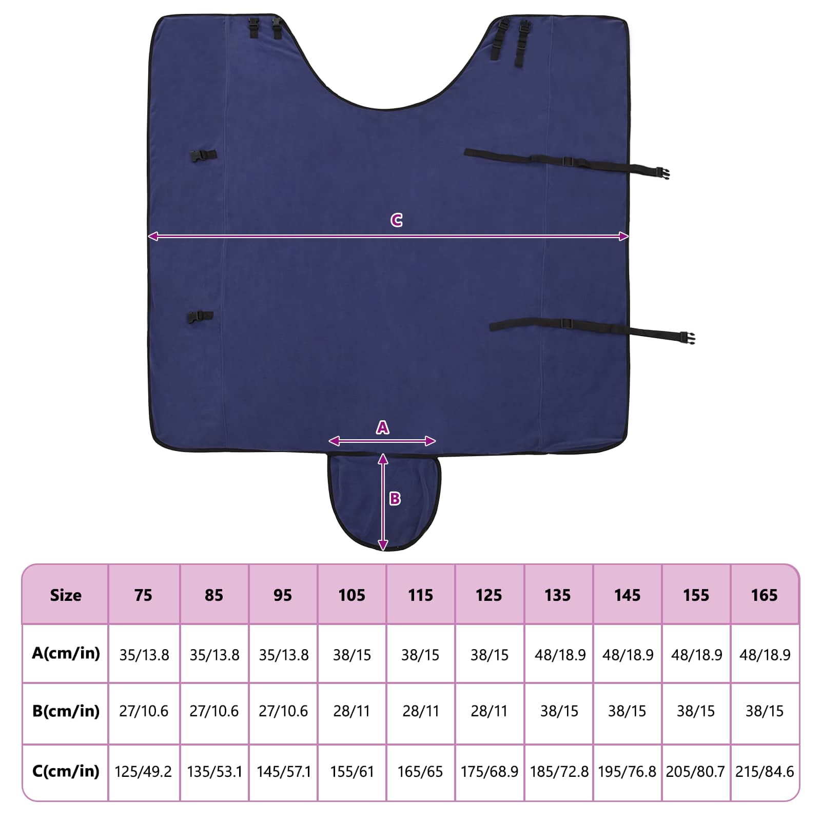 Pferdedecke Volles Aqua 75 cm Polyester