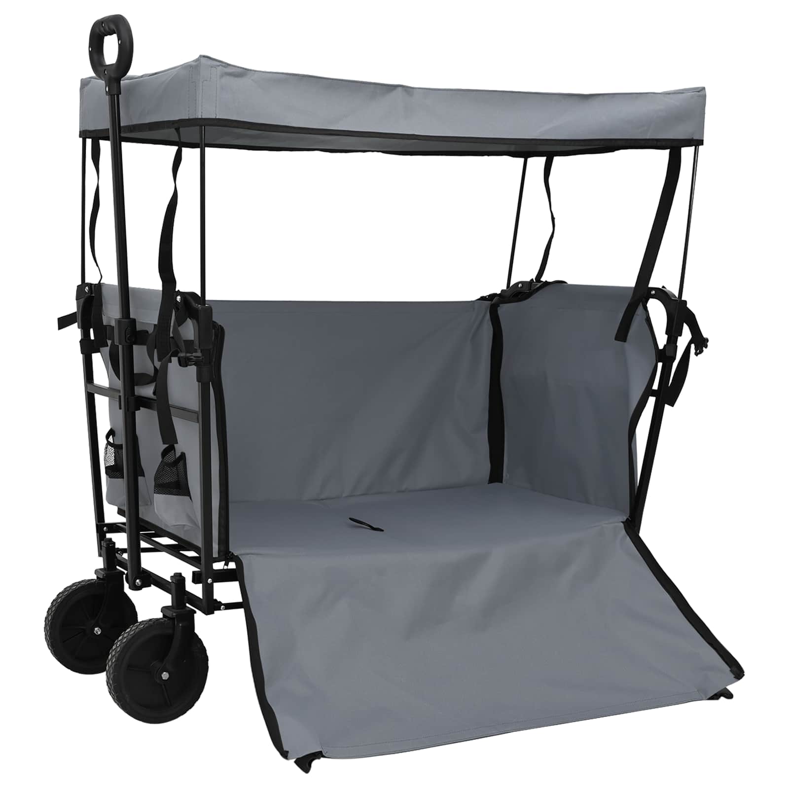 Klapp-Handwagen Schwarz 105 x 56,5 x 116 cm Oxford-Stoff