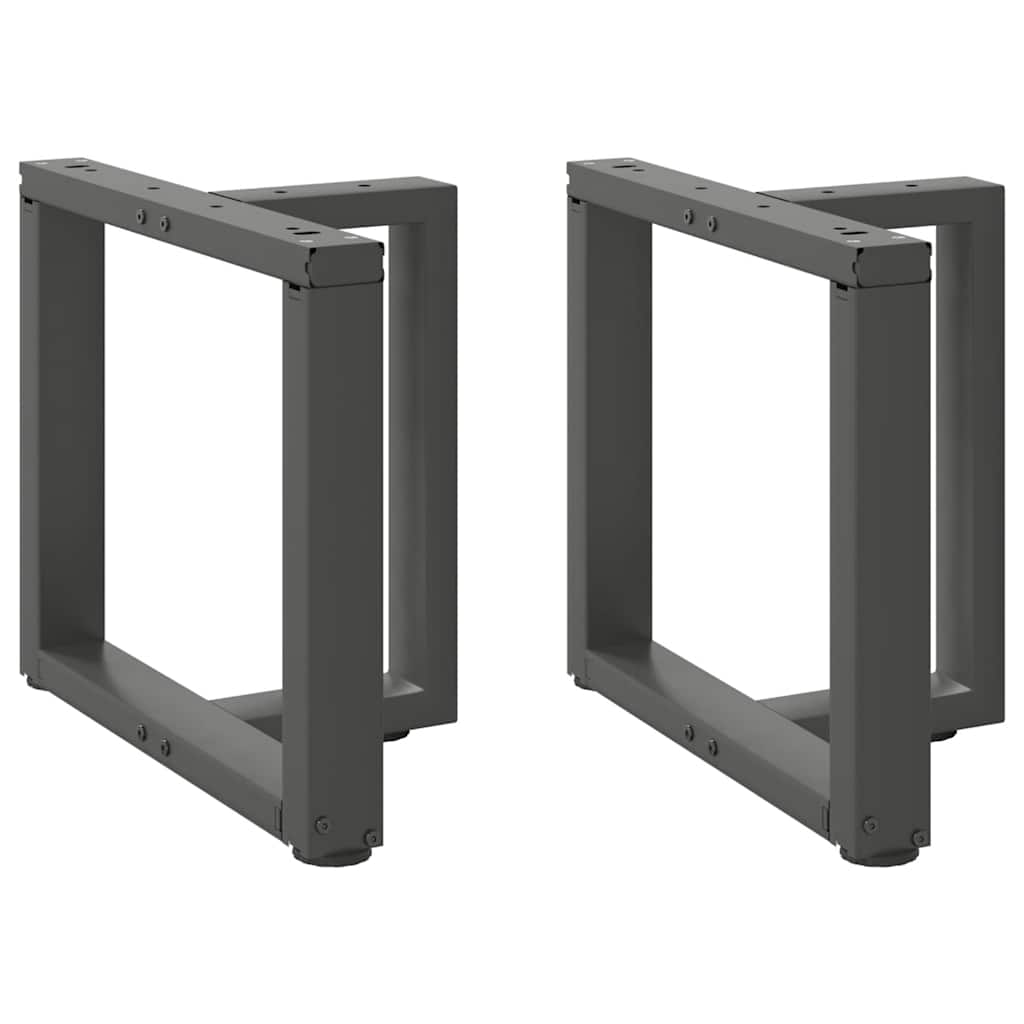 Couchtischbeine T-Form 2 Stk. Schwarz 30x25x(30-31) cm Stahl