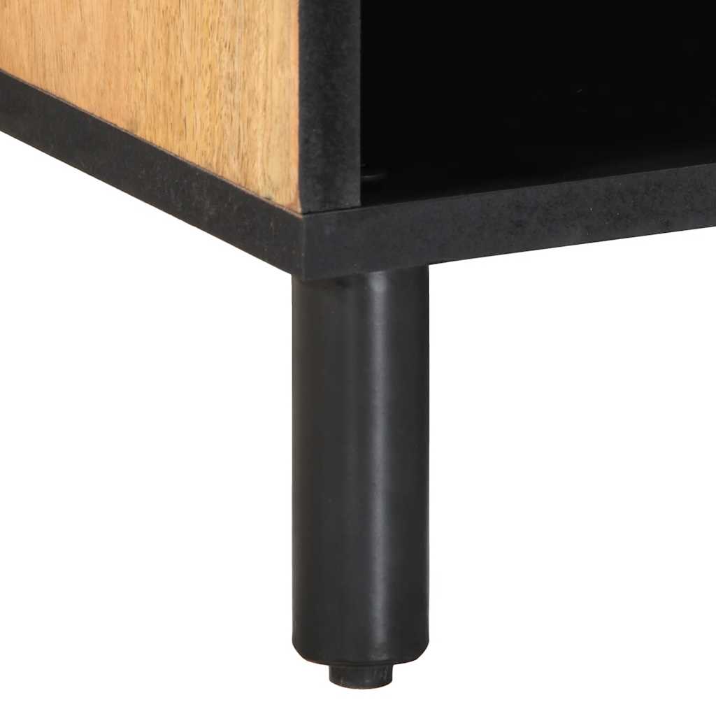 TV-Schränk mit Regal Braun 80 x 33 x 46 cm Massivholz Mango