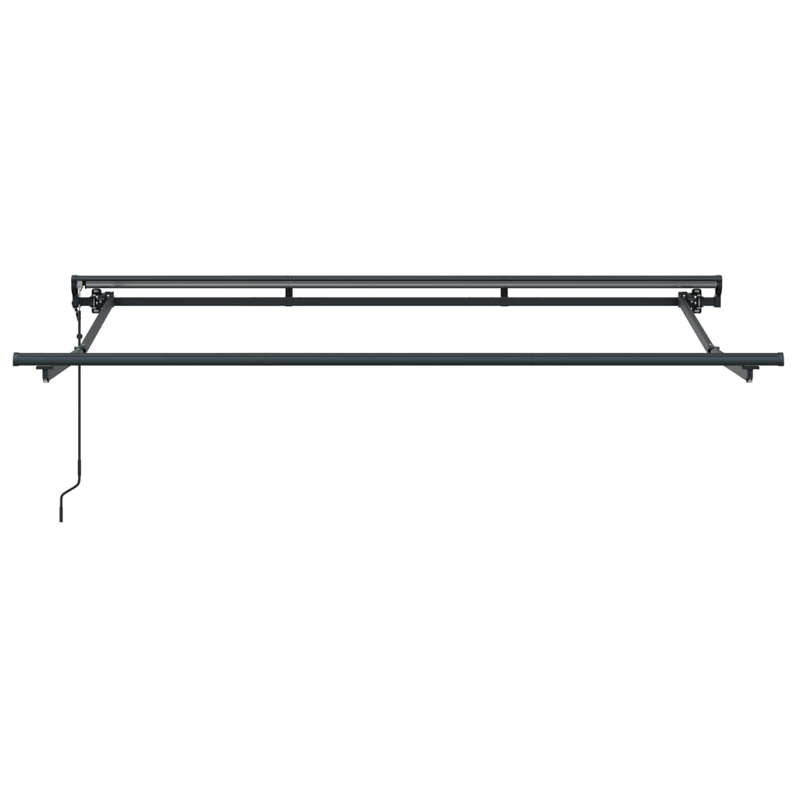Markisenrahmen Verstellbar Weiß 2,5 x 2 m Stahl