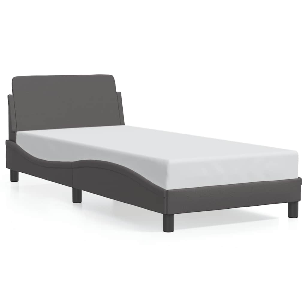 Bettgestell "Dover" Schwarz 80x200 cm Kunstleder