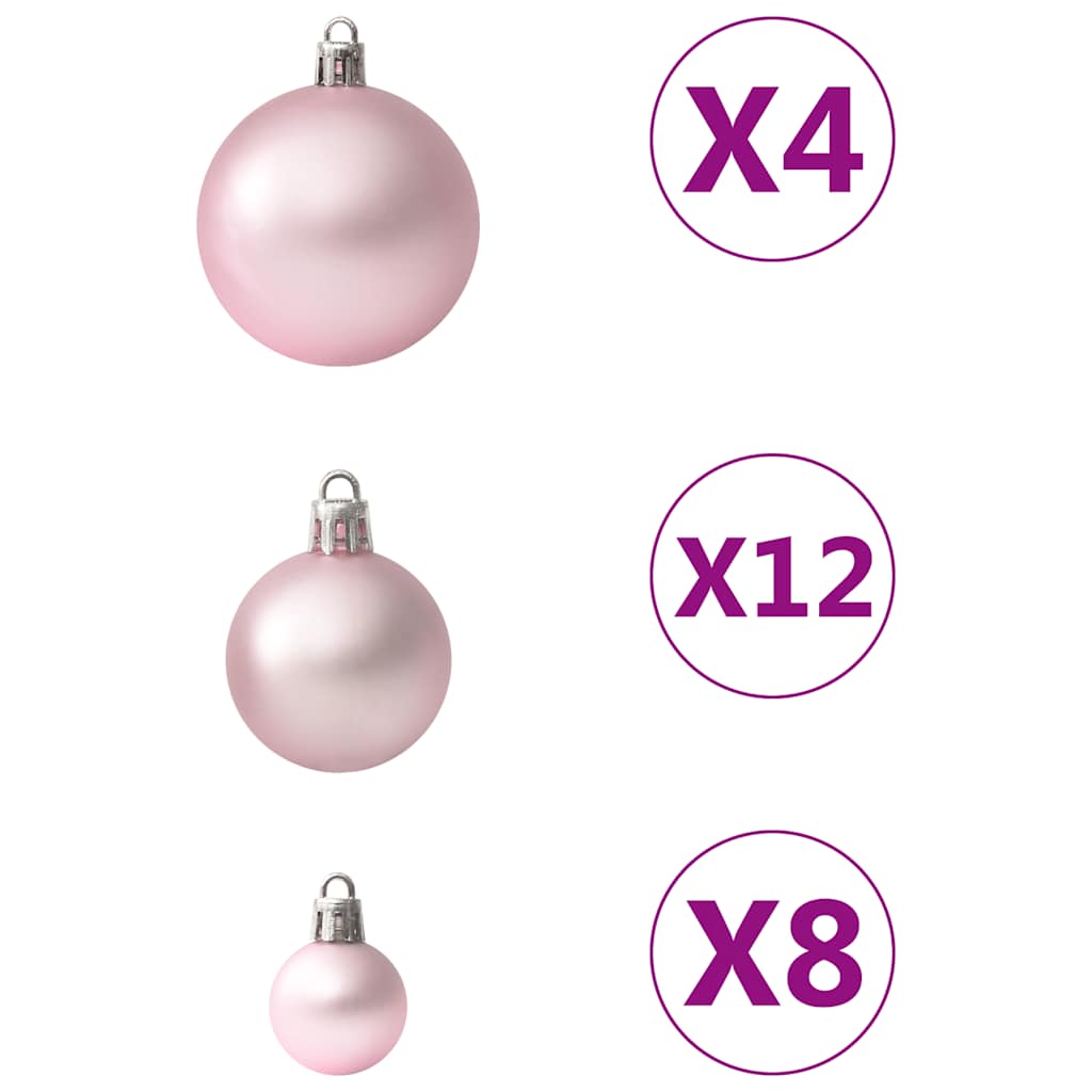 100-tlg. Weihnachtskugel-Set Weiß