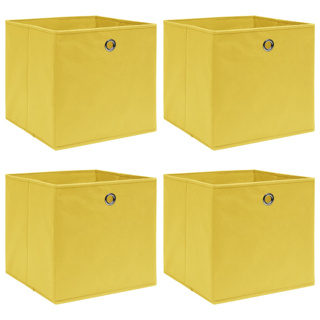 Aufbewahrungsboxen 4 Stk. Blau 32x32x32 cm Stoff