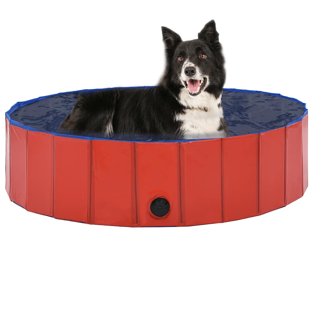 Hundepool Rot Ø200 x 30 cm Dicker PVC