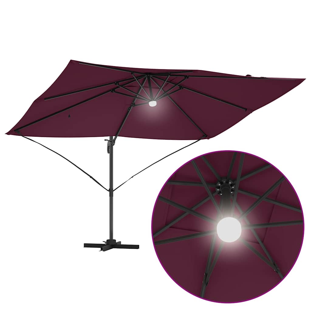 Sonnenschirm Sand 351 x 250 x 253 cm Polyester und Aluminium