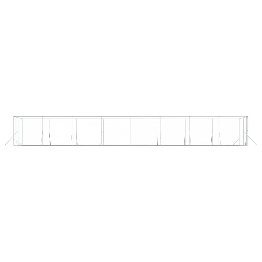 Outdoor-Hundezwinger Silbern 2x2x2 m Verzinkter Stahl