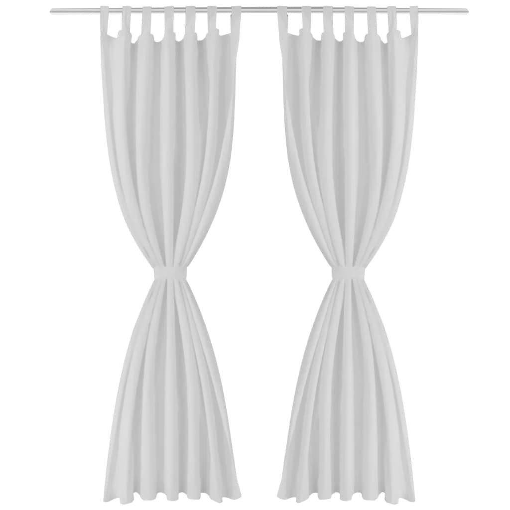 Vorhänge Gardinen aus Satin 2-teilig 140 x 175 cm Schwarz