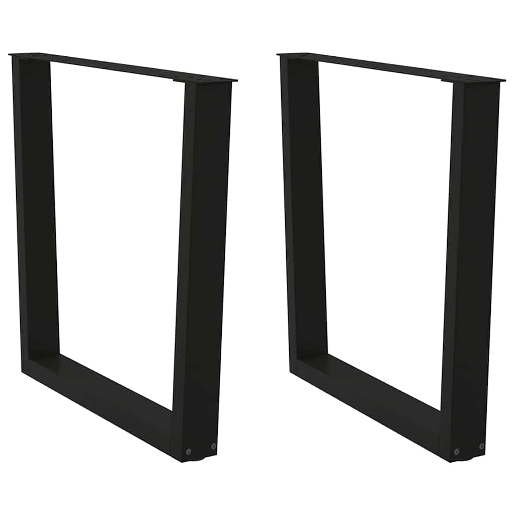 Couchtischbeine V-Form 2 Stück Schwarz 30x(30-31,3) cm Stahl