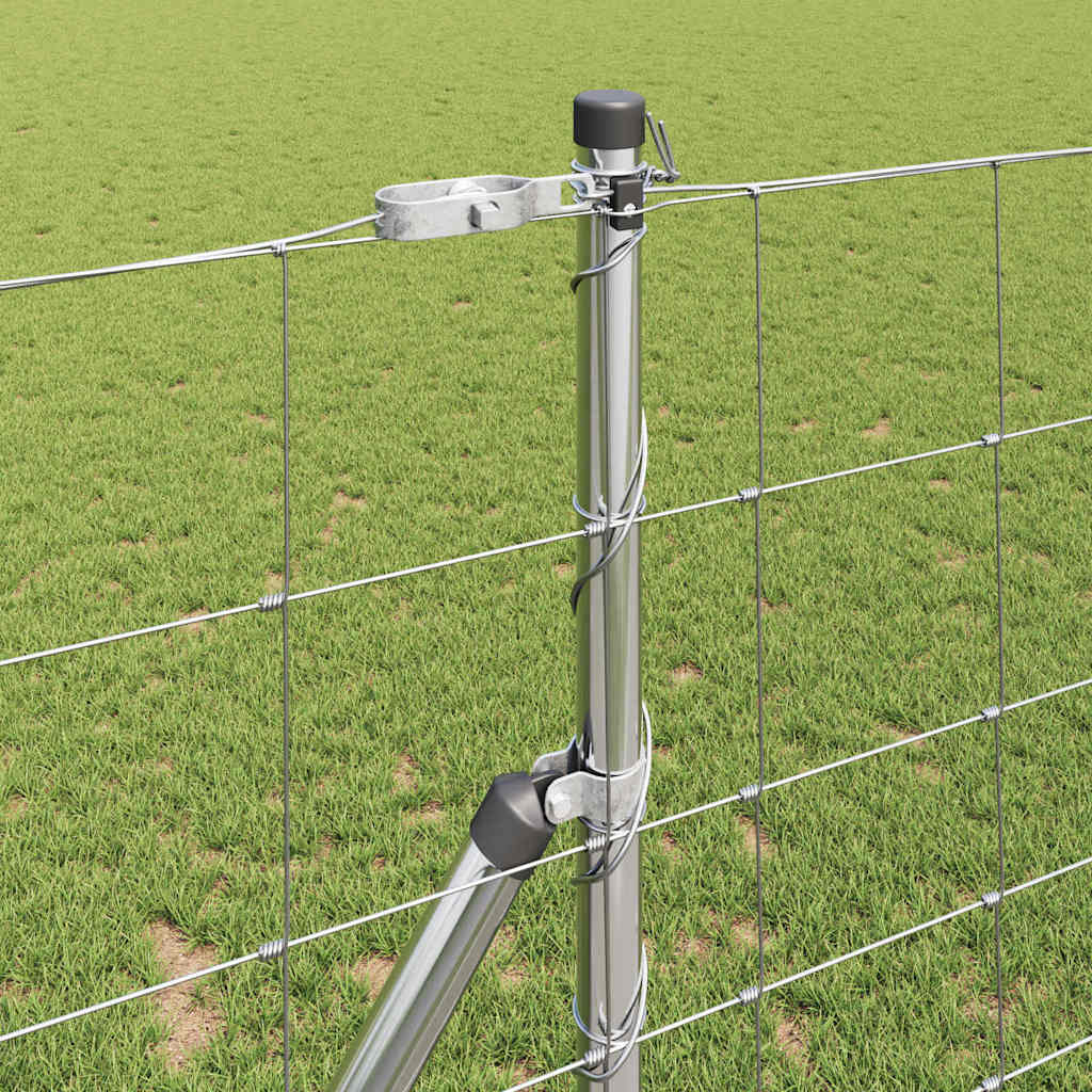 Ground Fix Geschweißter Drahtzaun 25 x 0,8 m Silber Netz