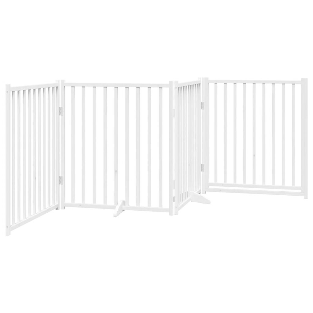 3-tlg. Hundetor Faltbar 150 cm Massivholz Tanne