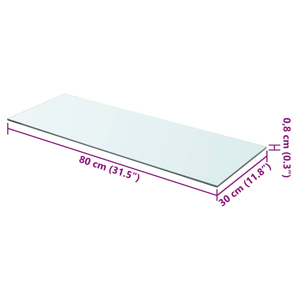 Regalboden Glas Transparent 20x12 cm