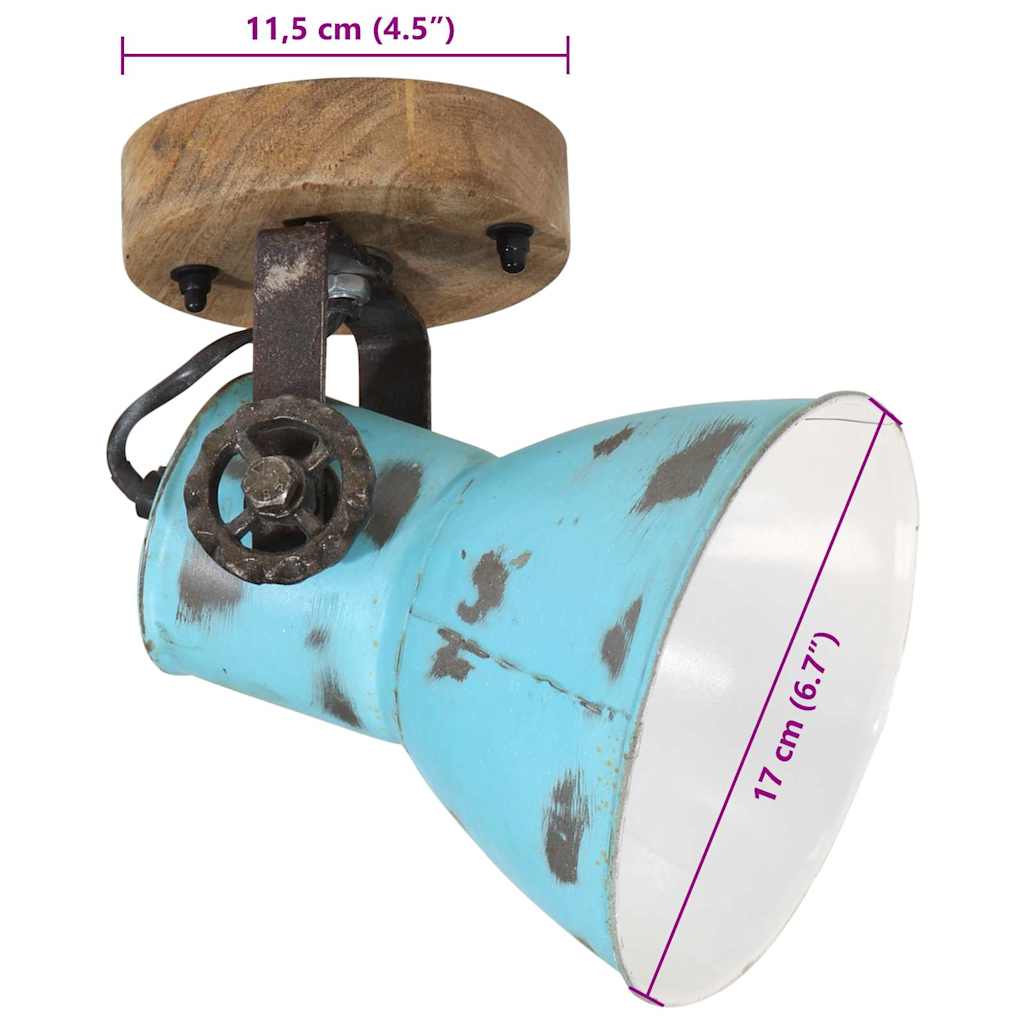 Wandlampe Industriestil Silbern 45x25 cm E27