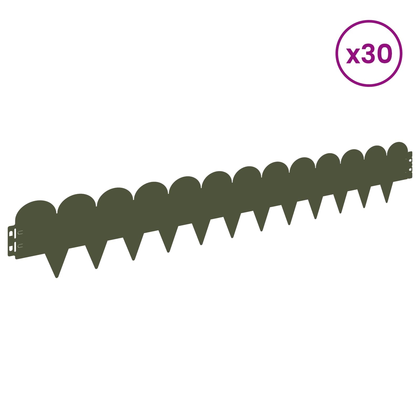 Raseneinfassung 10 pcs 103 x 15 cm Stahl Schwarz