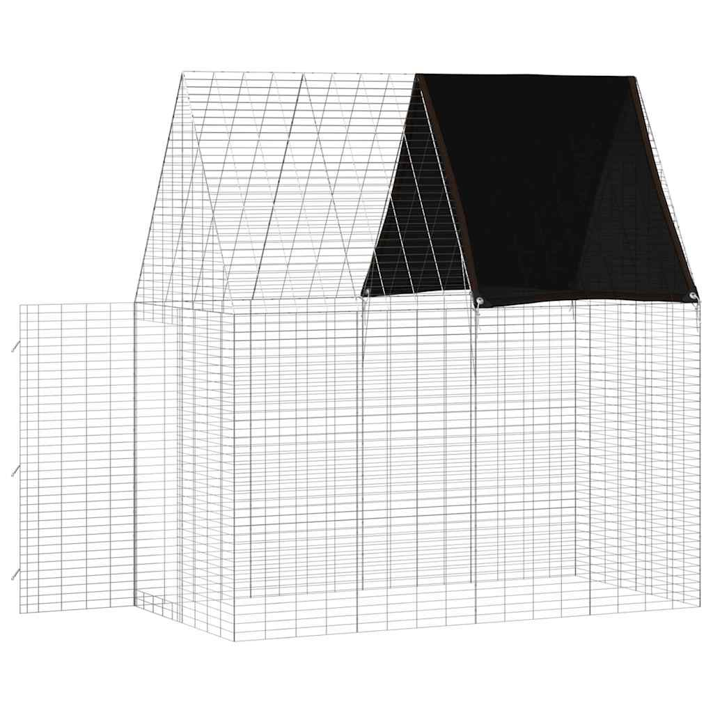 Hühnerkäfig 2 pcs Silber 600 x 100 x 210 cm Verzinkter Stahl