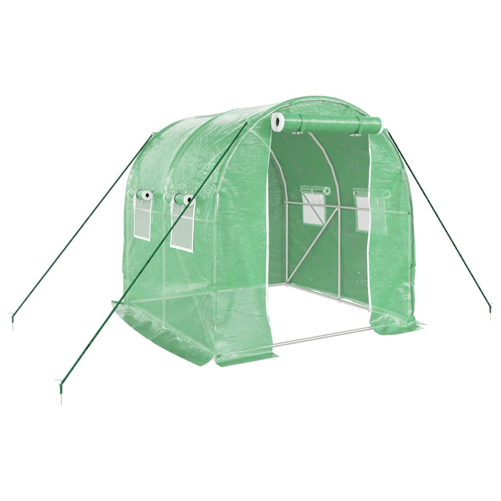 Gewächshaus mit Stahlrahmen Weiß 8 m² 4x2x2 m