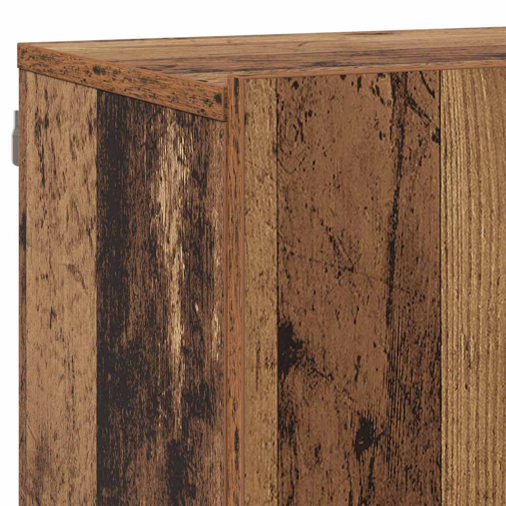 5-tlg. Wohnwand mit LED-Beleuchtung Weiß Holzwerkstoff
