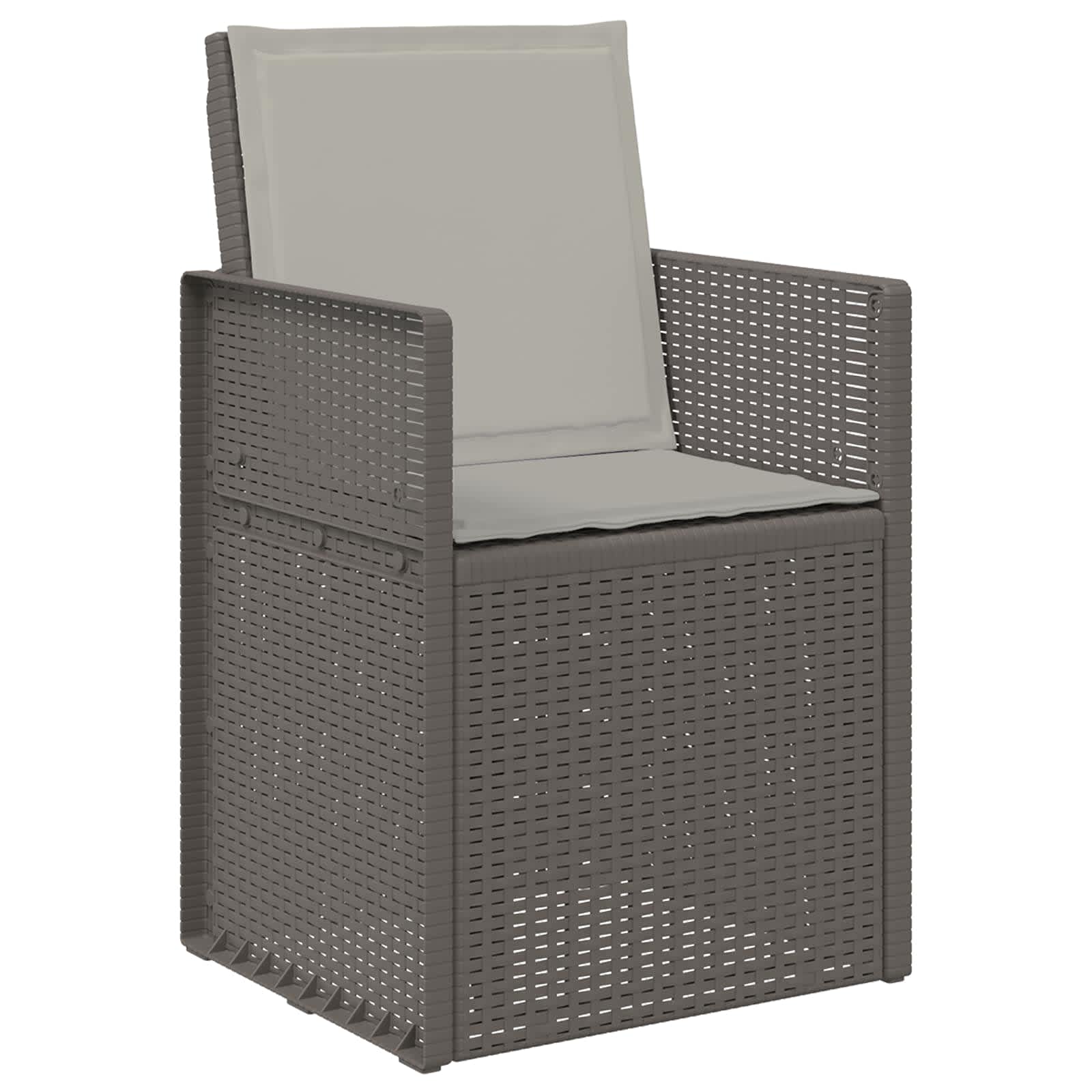 Garten Esszimmerstühle 2 pcs Weiß und Hellgrau PP
