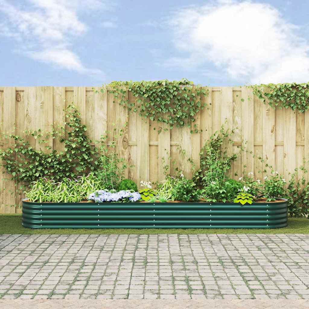 Hochbeet Grün 400 x 80 x 81 cm Stahl
