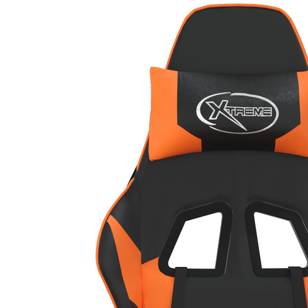Gaming-Stuhl mit Massagefunktion Schwarz und Blau Kunstleder