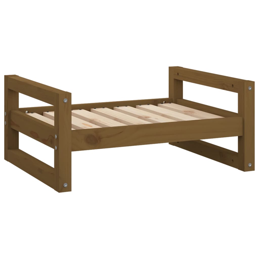 Hundebett 55,5x45,5x28 cm Massivholz Kiefer