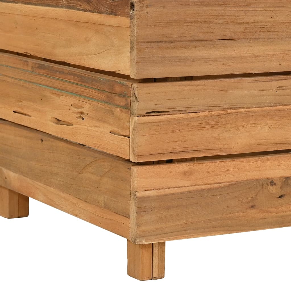Hochbeet 100x40x72 cm Teak Altholz und Stahl
