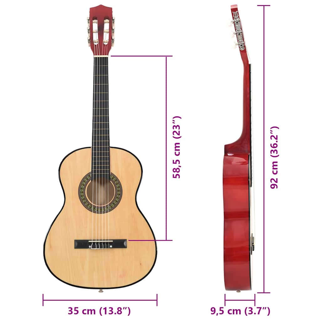 12.-tlg. Klassische Gitarre Set für Anfänger 4/4 39