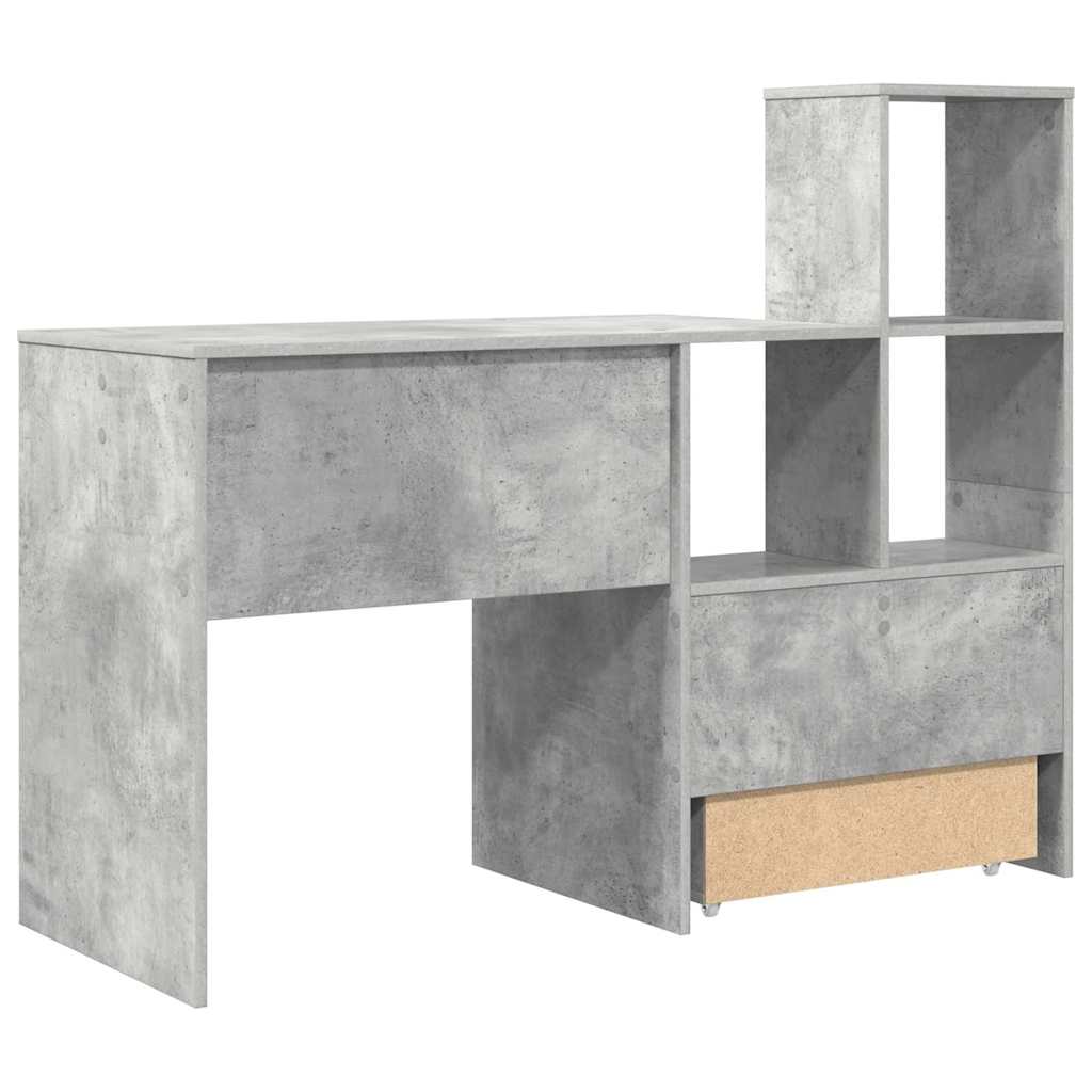 Schreibtisch mit Regal Weiß 131,5 x 50 x 106,5 cm Holzwerkstoff