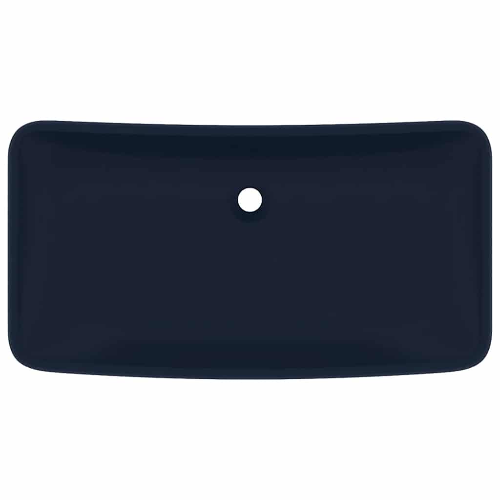 Luxus-Waschbecken Rechteckig Matt Weiß 71x38 cm Keramik