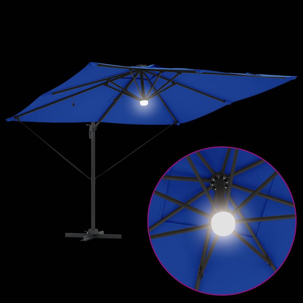 Roma Parasol Beige 286 x 284 x 270 cm Aluminium und Polyester