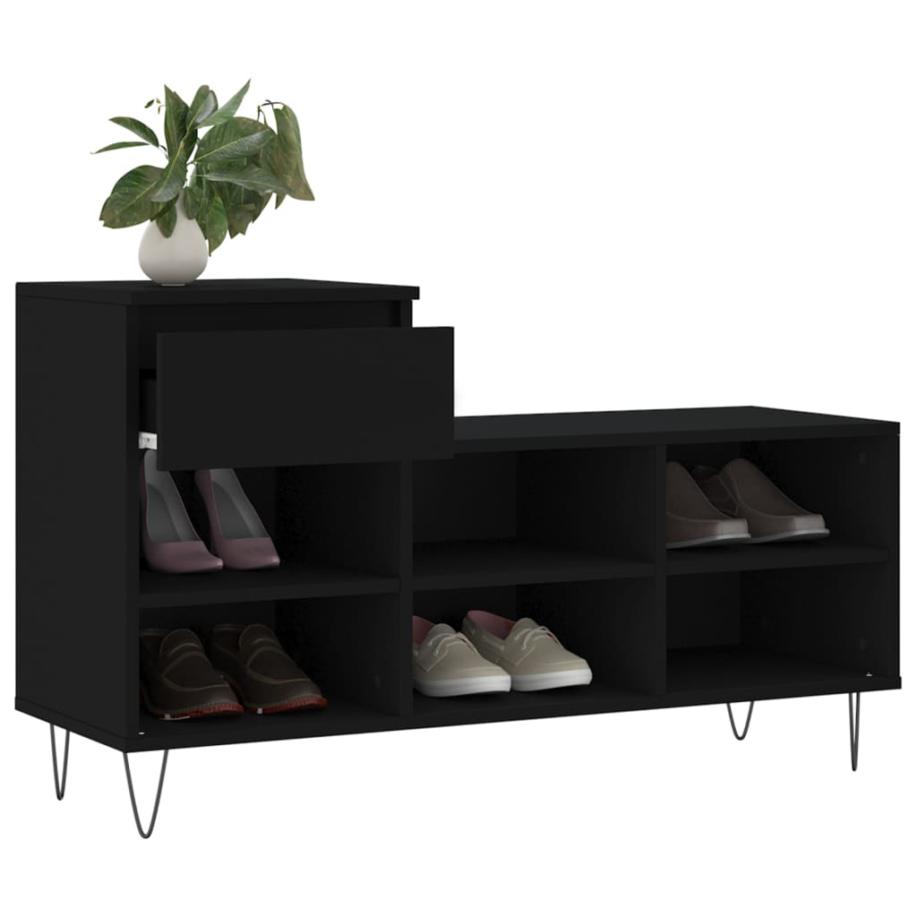 Schuhregal Weiß 102x36x60 cm Holzwerkstoff