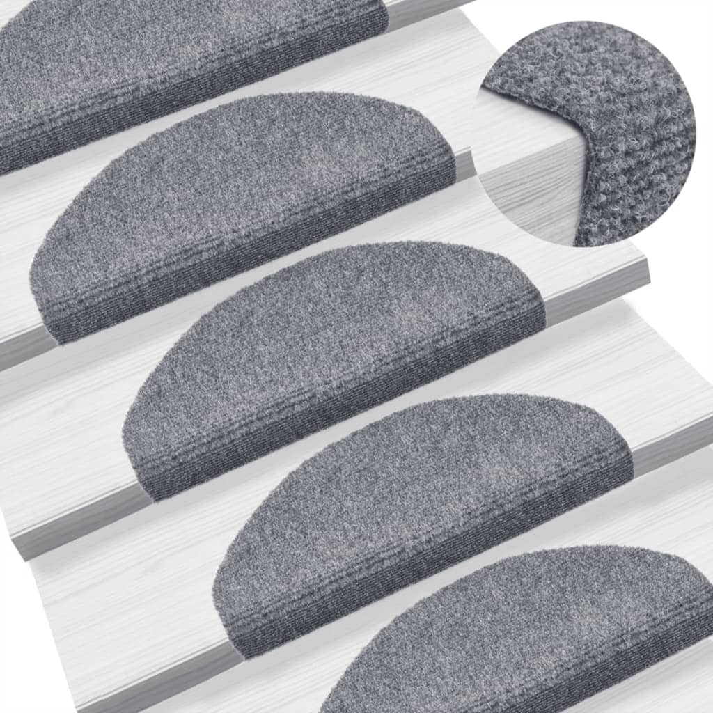 Stufenmatten Selbstklebend 15 Stk. 56x17x3 cm Hellbraun Halbrund