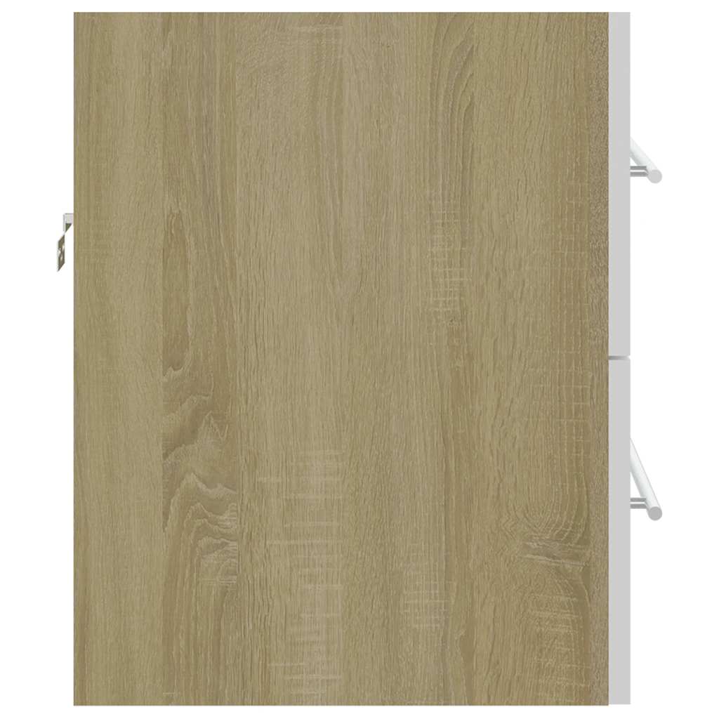 2-tlg. Badmöbel-Set Weiß Holzwerkstoff