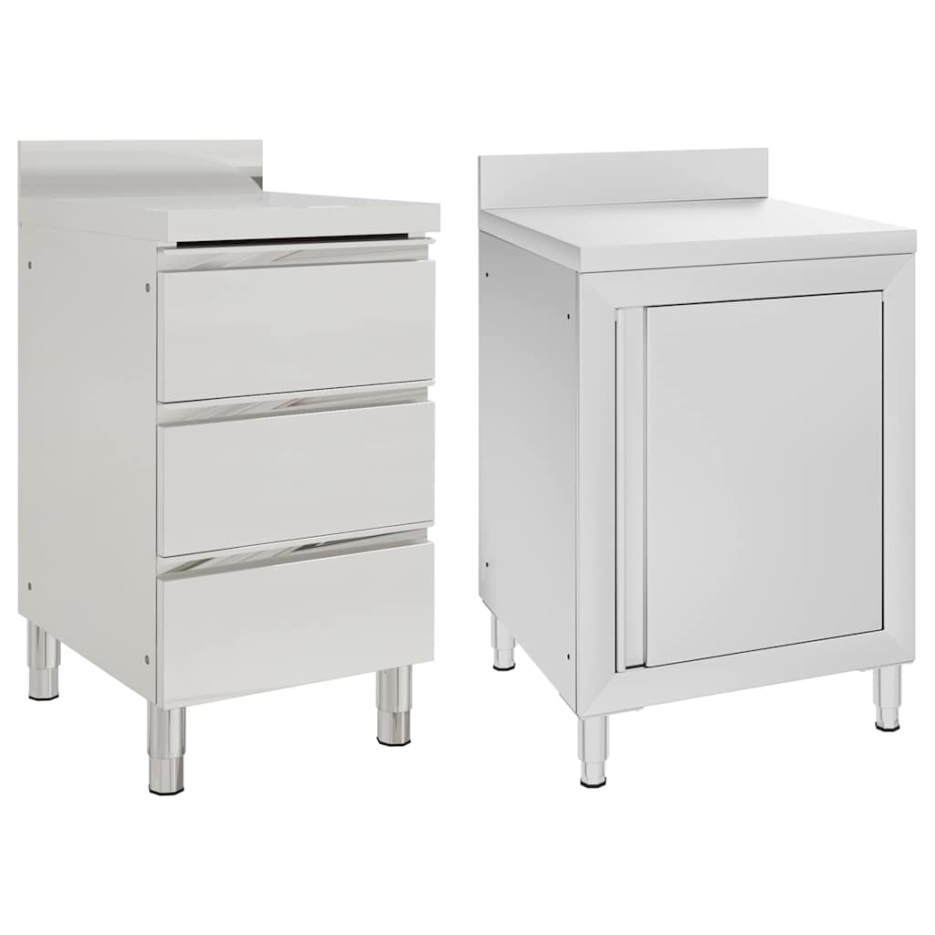 Gewerbe-Küchenschrank mit 2 Schubladen 50x60x96 cm