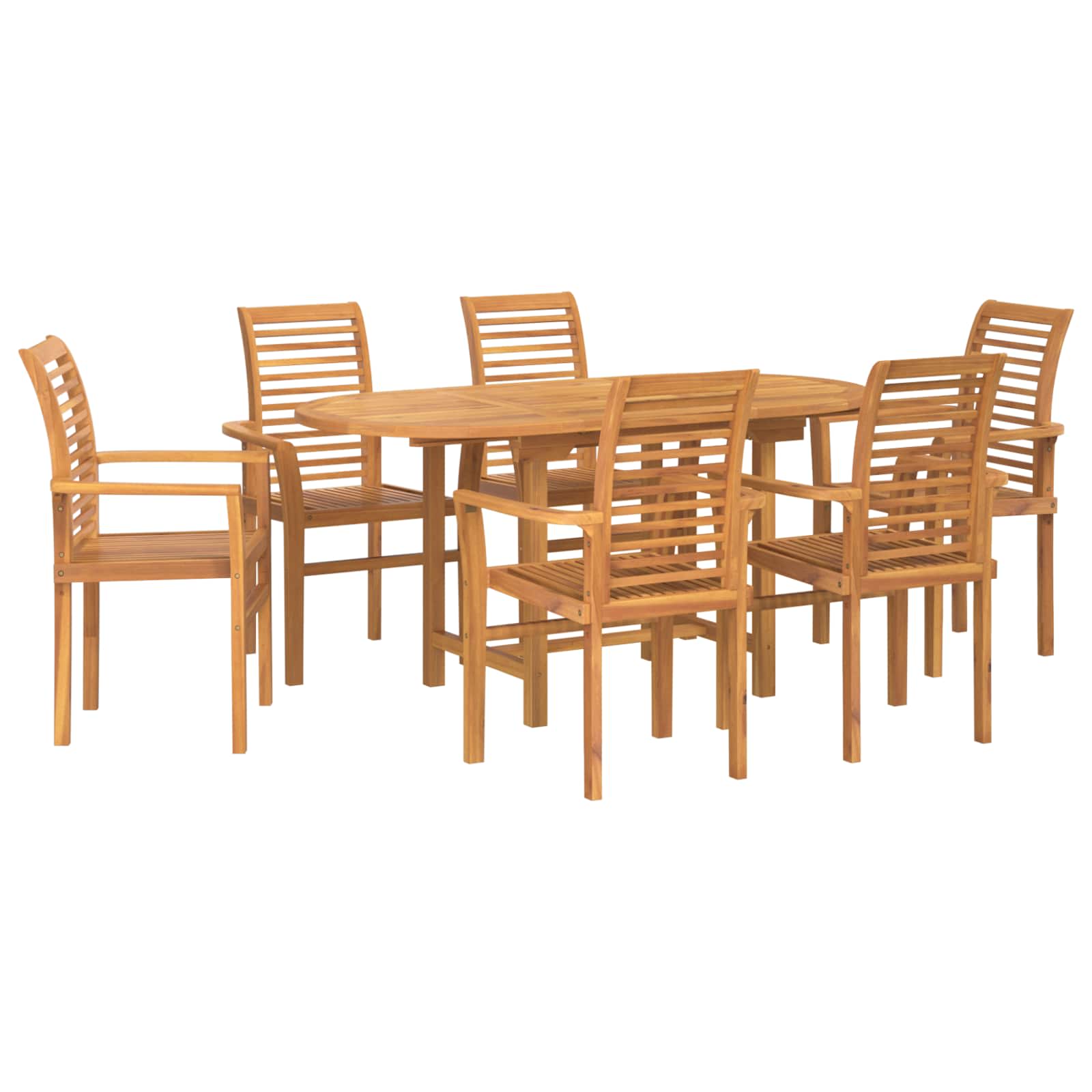 Garten Essgruppe 5 pcs Braun Massivholz Teak