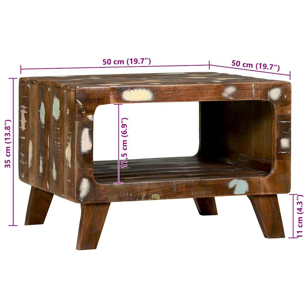 Couchtisch 90 x 50 x 35 cm Massives upgecyceltes Holz