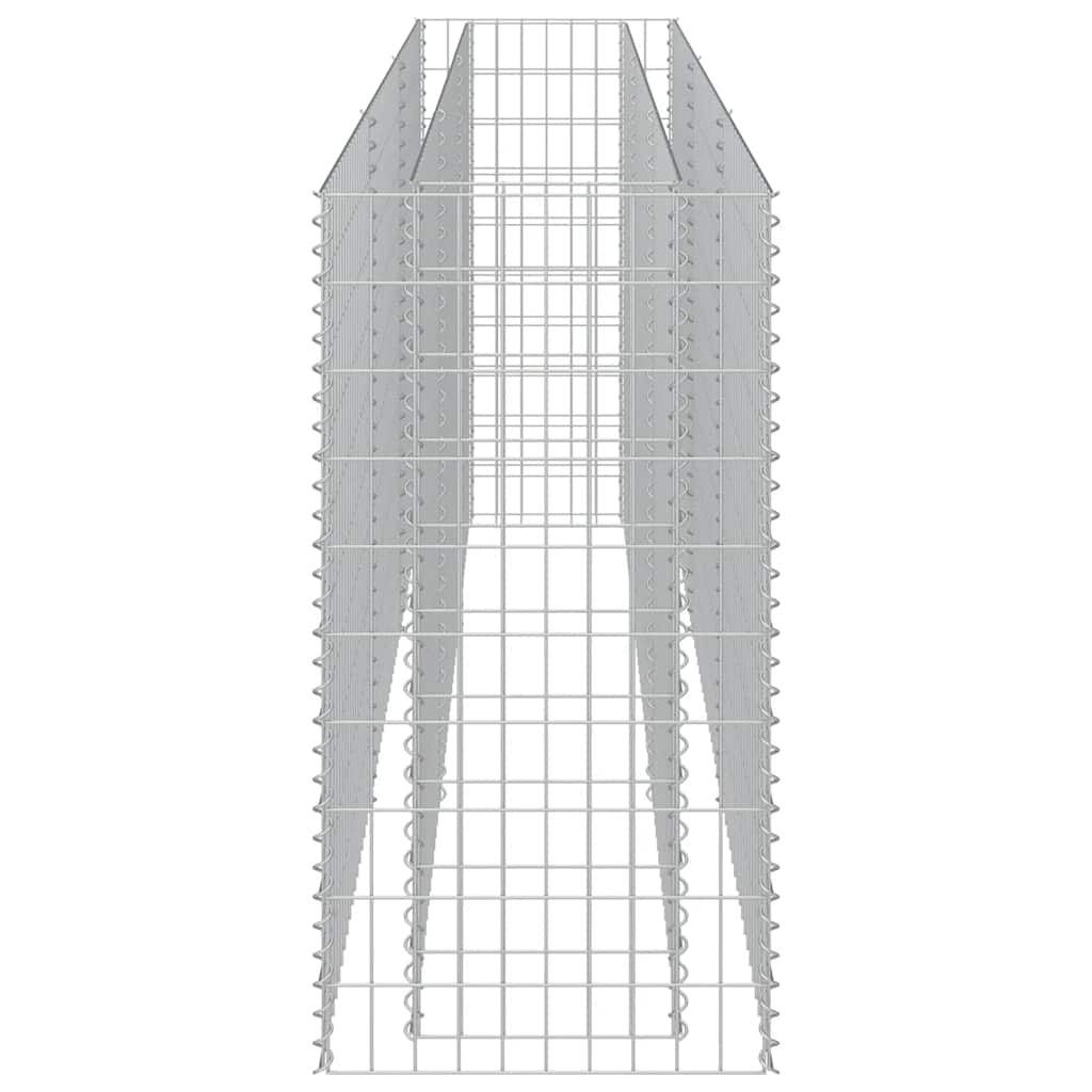 Gabionen-Hochbeet Verzinkter Stahl 450×90×100 cm