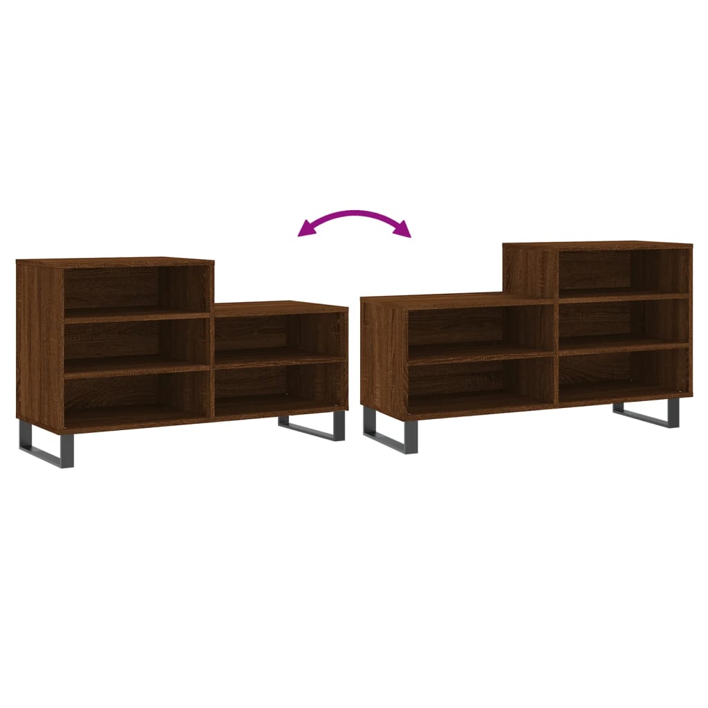 Schuhregal Weiß 102x36x60 cm Holzwerkstoff