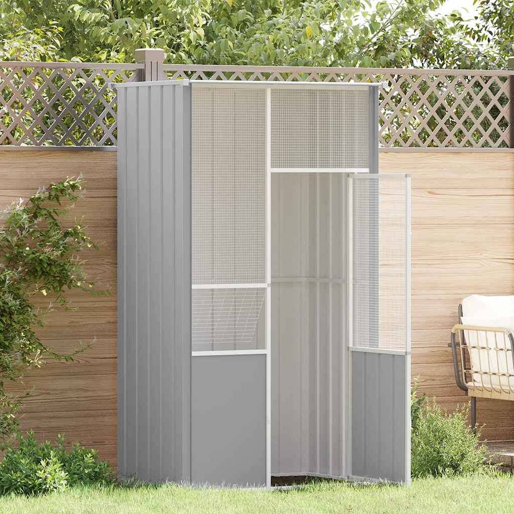 Voliere Anthrazit 115x78x200 cm Verzinkter Stahl