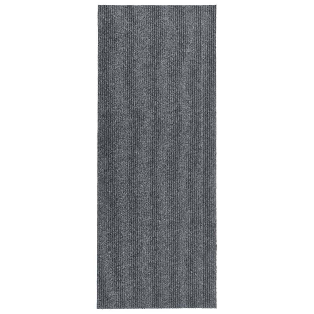 Teppichläufer Grau 80 x 150 cm Stoff