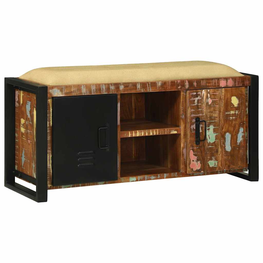 Bank Schrank Braun 100 x 35 x 50 cm Massivholz Mango