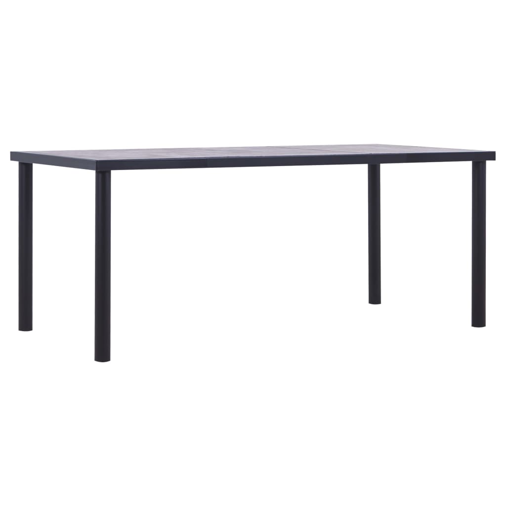Esstisch Schwarz und Betongrau 120 x 60 x 75 cm MDF