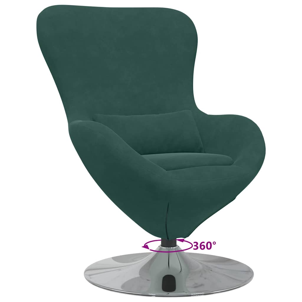Eiersessel Blau Samt
