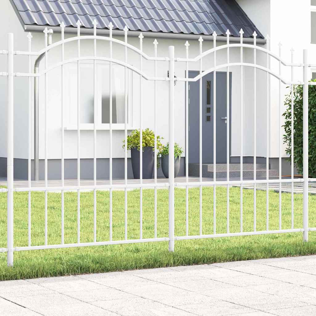 Gartenzaun Woerden mit Speerspitze Schwarz 240 x 75 cm Stahl