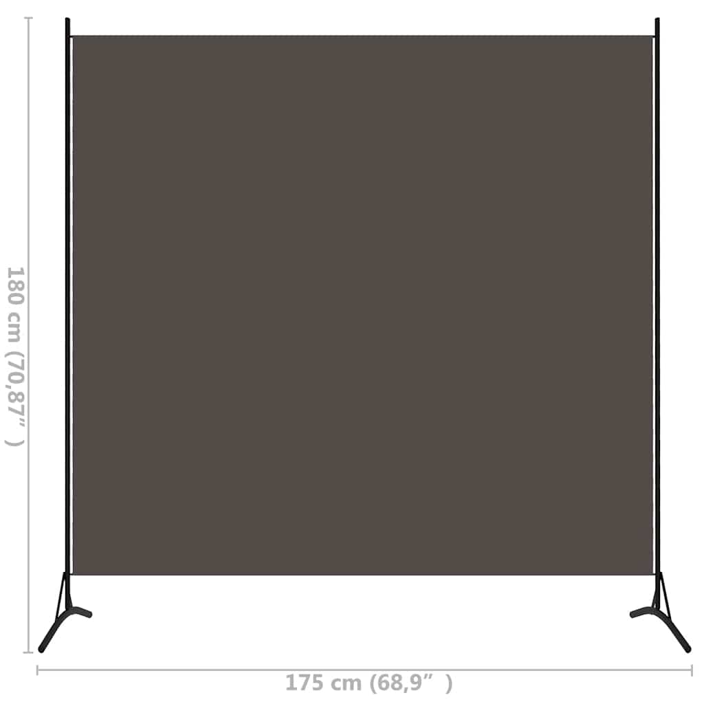 Einzel Panel Raumteiler Beige 175 x 180 cm Stoff