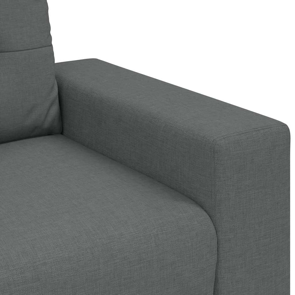 2-teiliges Sofa-Set mit Kissen, hellgrauer Stoff